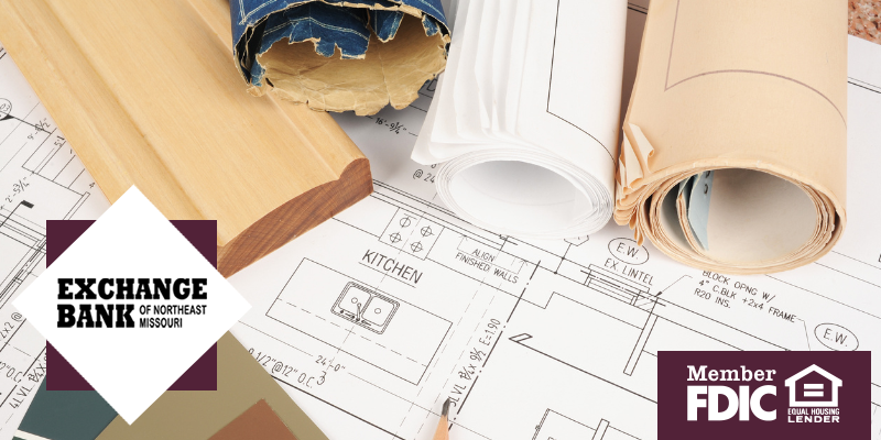 Floor plan with paper and wood and color schemes